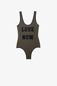 ZHORS LIGNE KAKI LOVE NOW PADDED SWIMSUIT