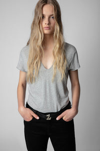 ZHORS LIGNE GRIS CHINE STORY FISHNET SKULL FLOWERS