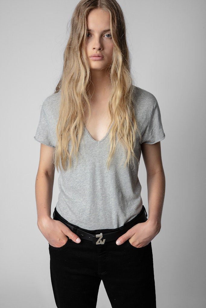 ZHORS LIGNE GRIS CHINE STORY FISHNET SKULL FLOWERS