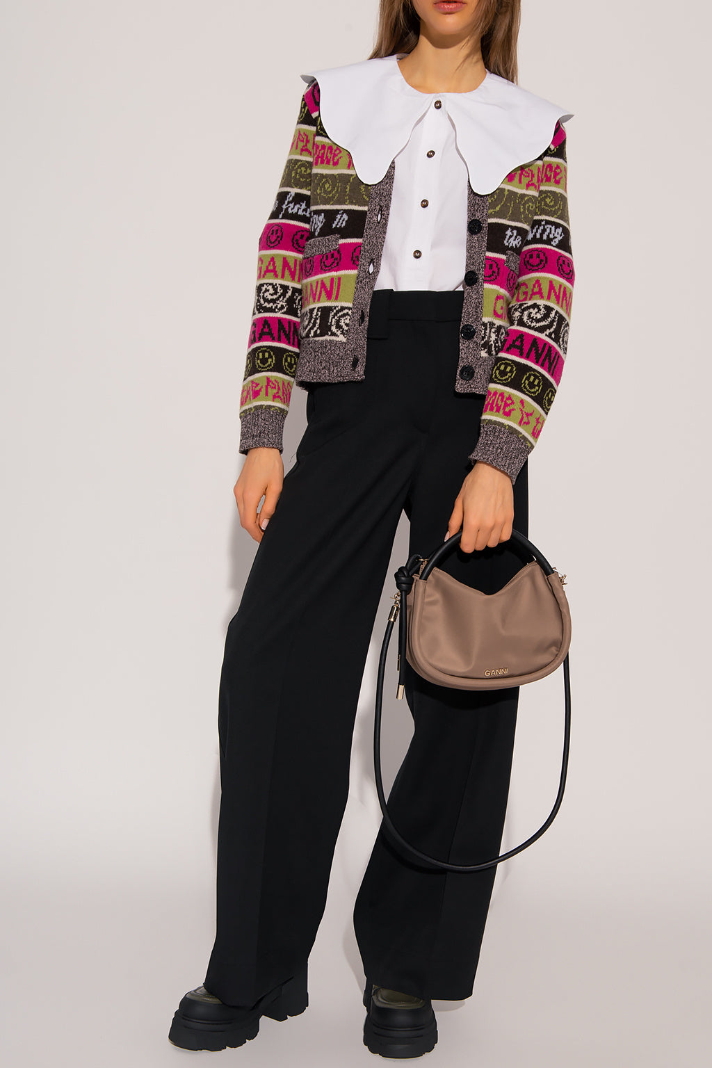 Cardigan Smiley en laine - Multicolour