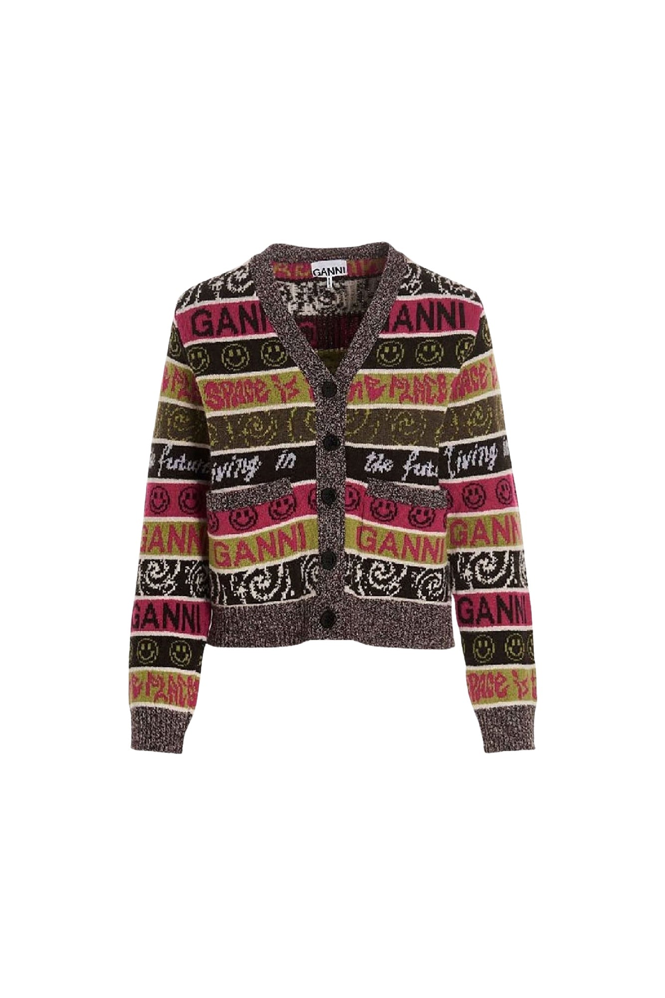 Cardigan Smiley en laine - Multicolour