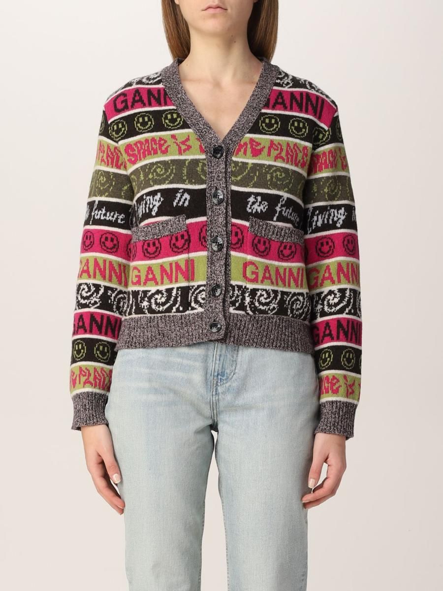 Cardigan Smiley en laine - Multicolour