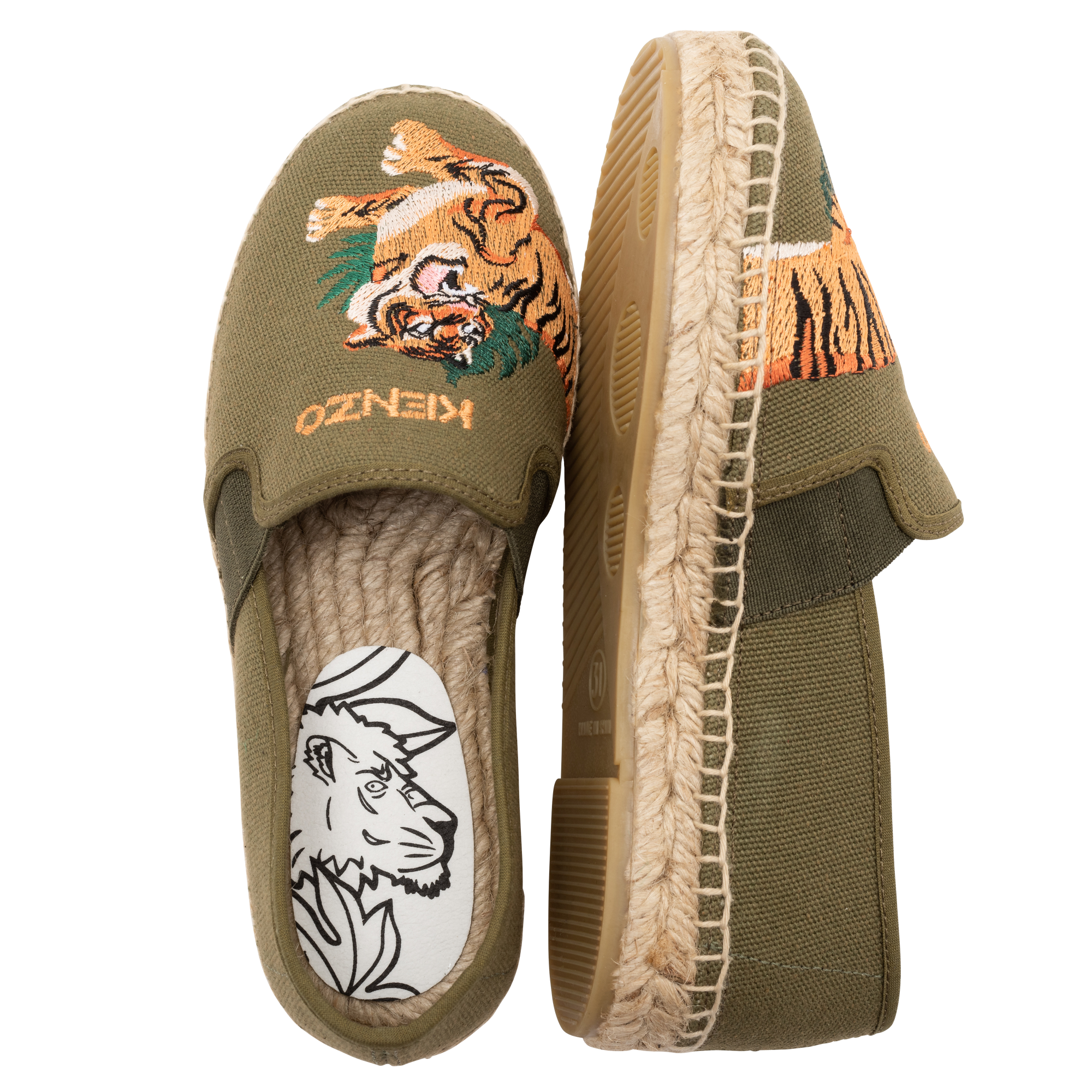 Espadrilles en toile de coton avec élastiques - Moss