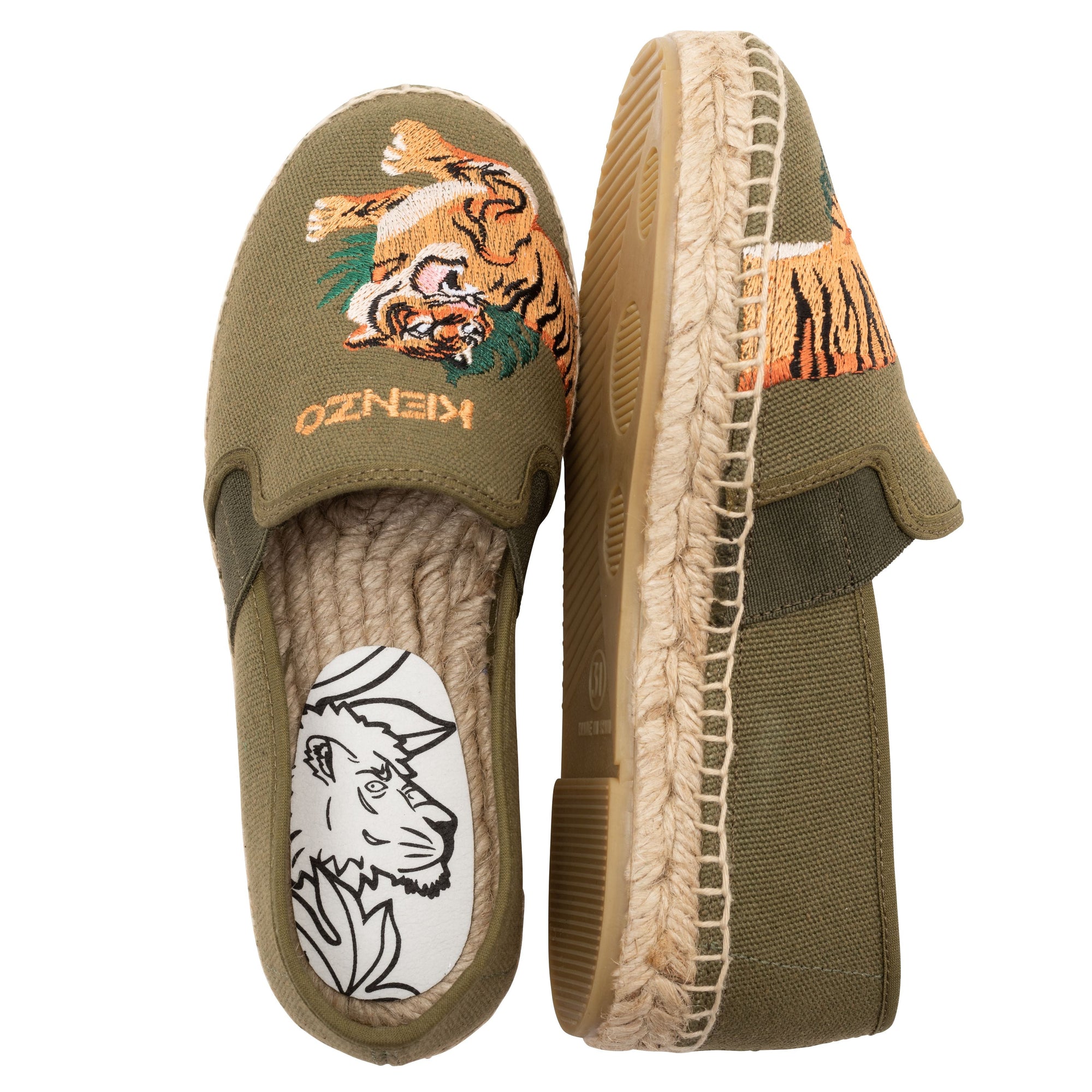Espadrilles en toile de coton avec élastiques - Moss
