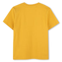 T-shirt imprimé siglé en coton - Jaune Antique
