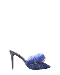 Karlie 85 satin mules - Blue Gitane & Black