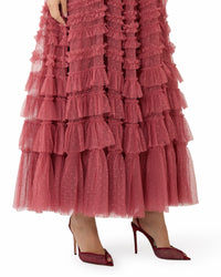 Sandales Katy Glitz 105 en satin - Burgundy