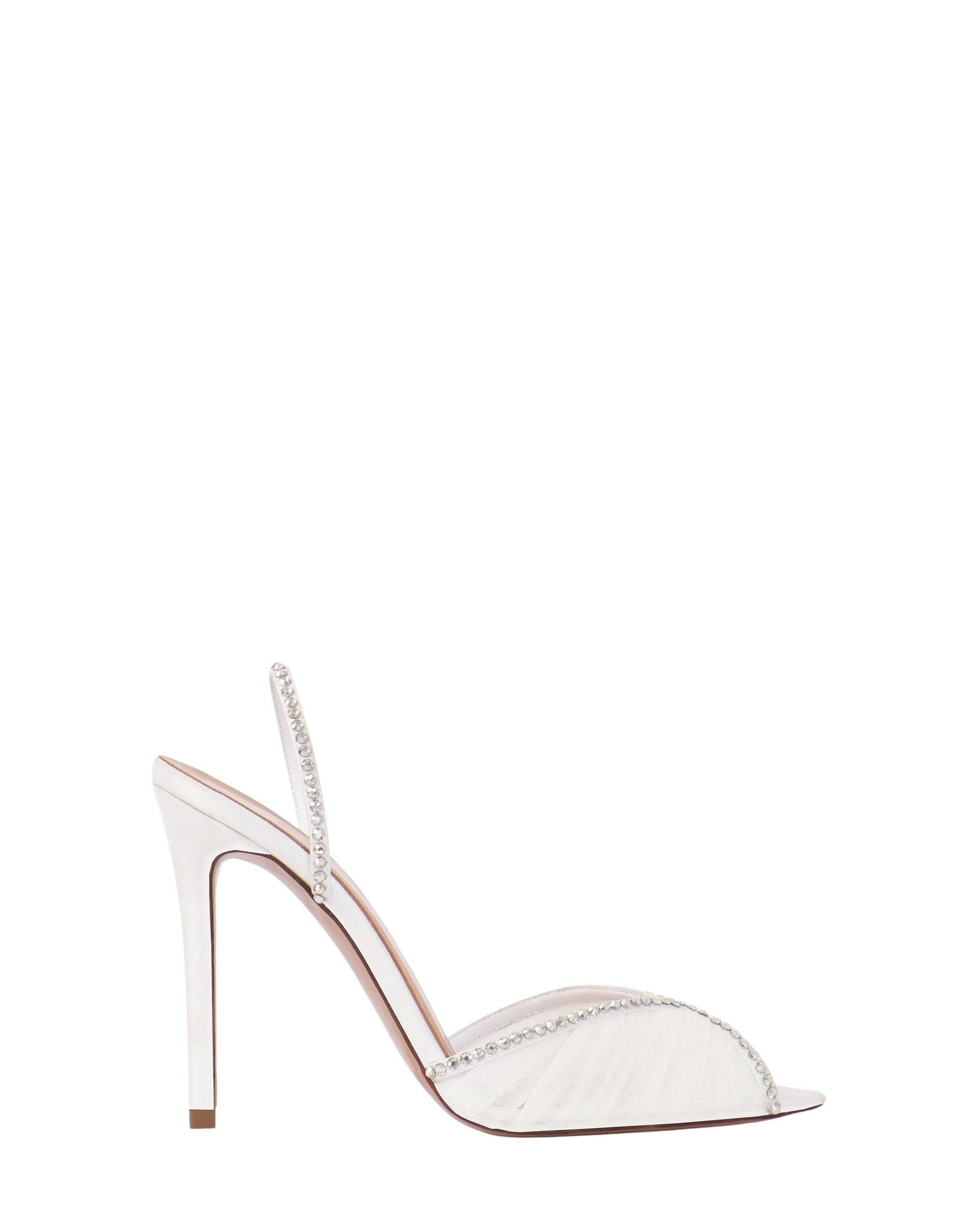 Sandales Katy 105 avec cristaux en cuir - White Leather