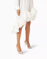 Sandales Kay Lace Pearl 105 en cuir - White Pearl