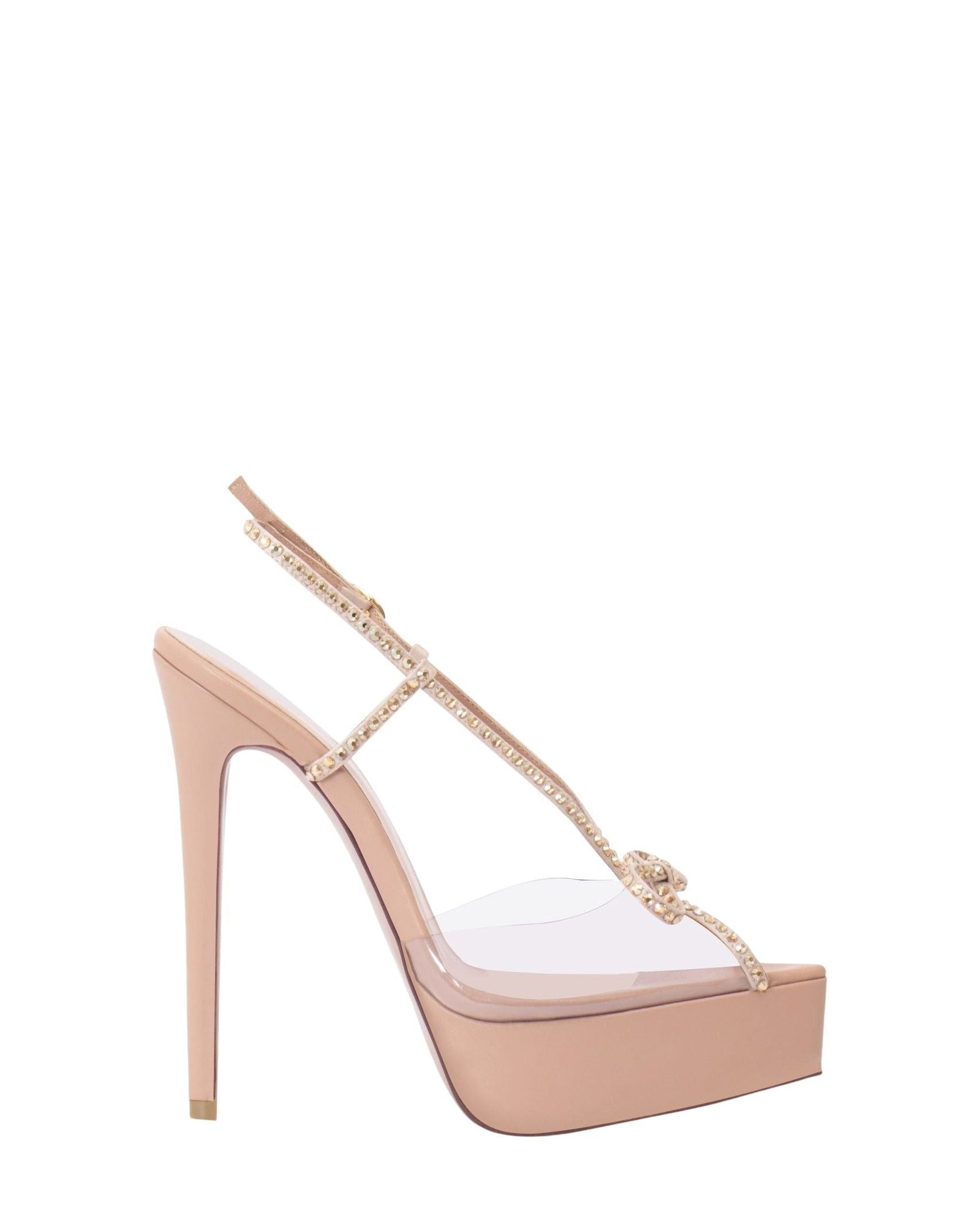 Kay 150 leather platform sandals - Nude