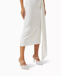 Mules Kaya 70 en satin - White