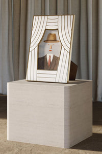 Kelly Behun glass curtain frame - White & Gold