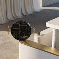 Plateau rond Circuit Kelly Behun - Noir & Or
