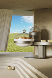 Petit serveur trois compartiments Kelly Behun - Argent