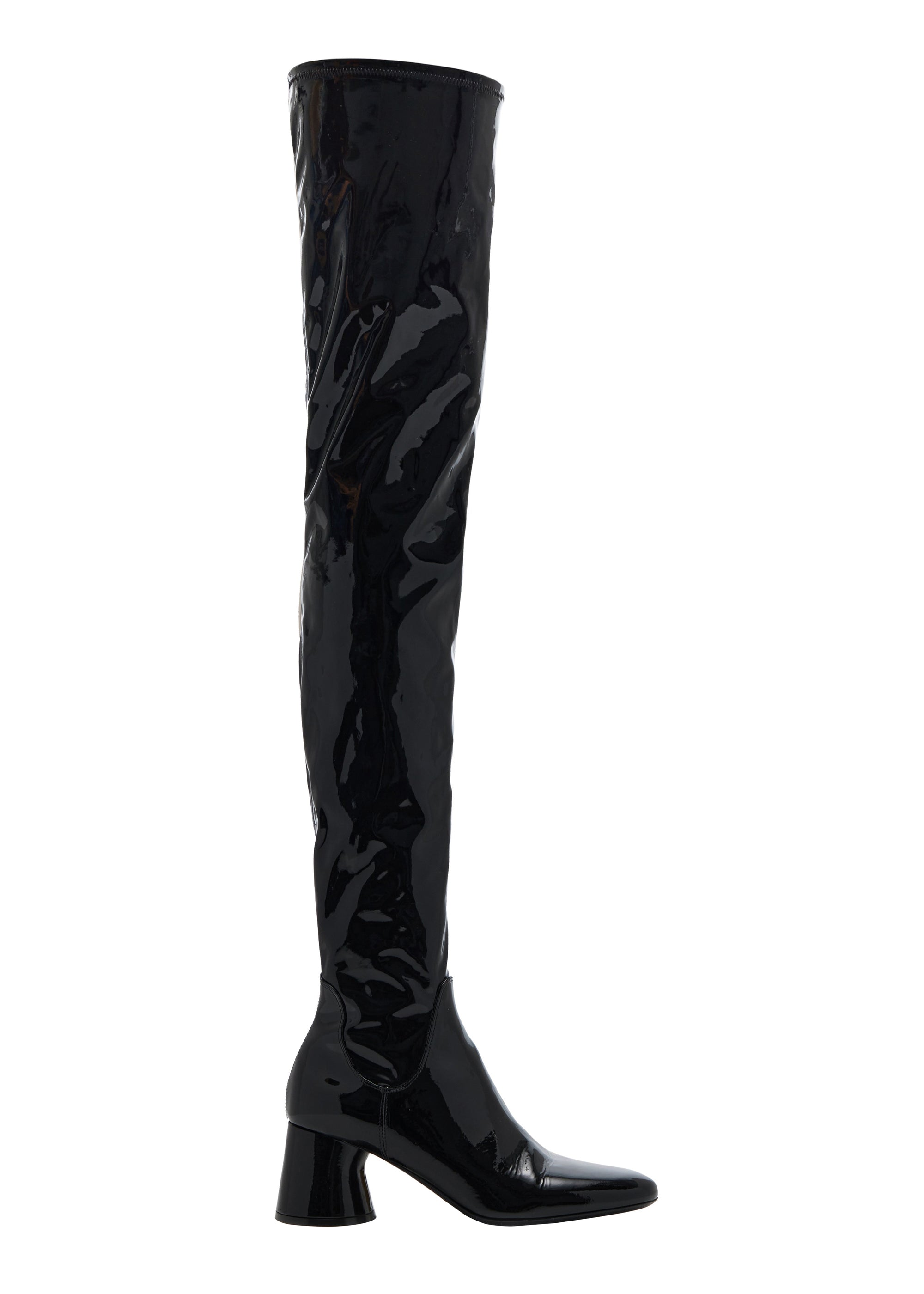 Wythe over-the-knee boot in leather - Black