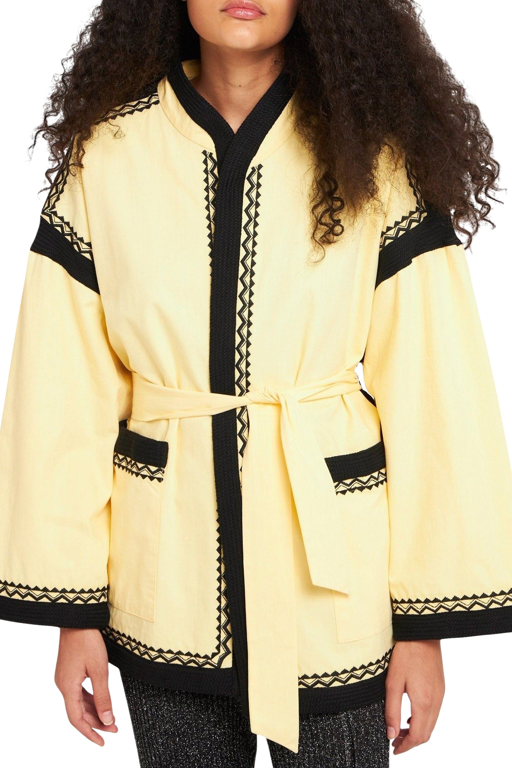 Kim embroidered jacket - Yellow