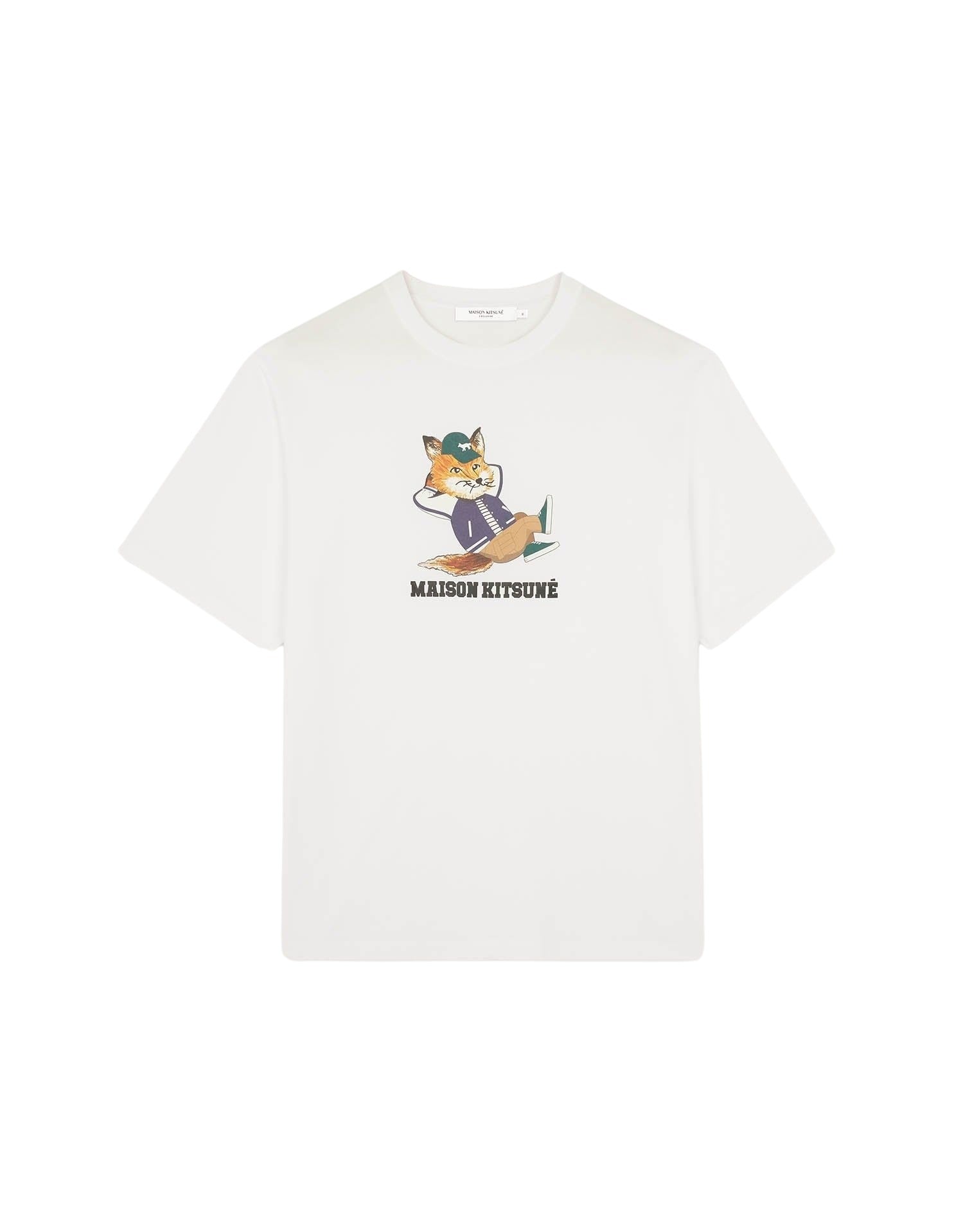 Crew-neck t-shirt with print - White