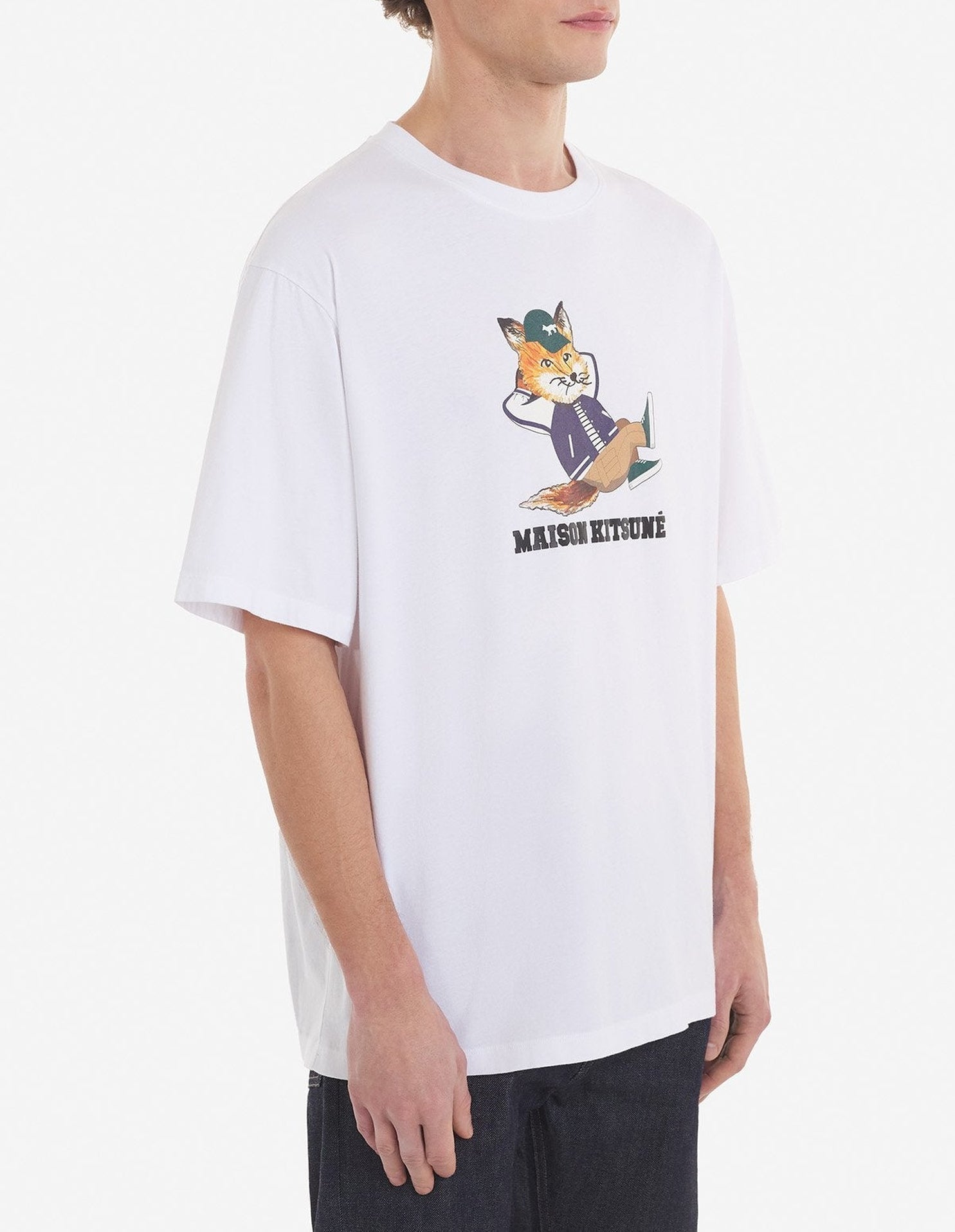 Crew-neck t-shirt with print - White