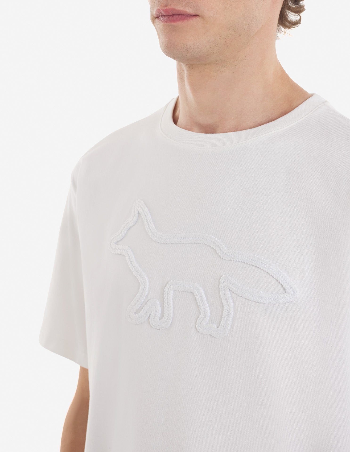 T-shirt coupe large avec écusson - Off White
