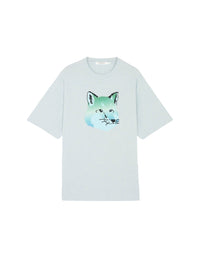 Loose T-shirt with print - Blue Haze Melange