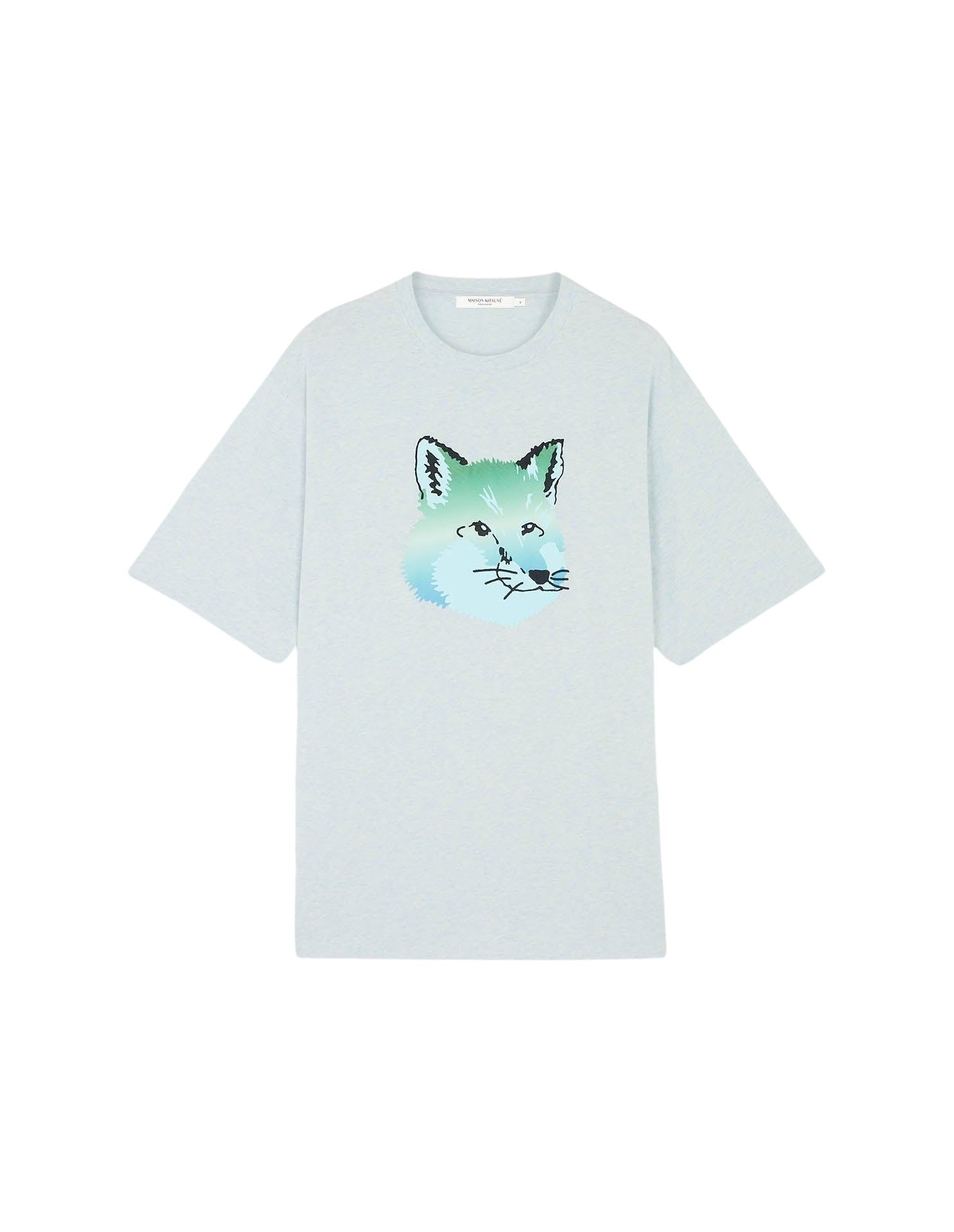 Loose T-shirt with print - Blue Haze Melange