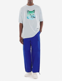Loose T-shirt with print - Blue Haze Melange