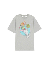 Maison Kitsuné x Hotel Olympia T-shirt - Light Grey Melange