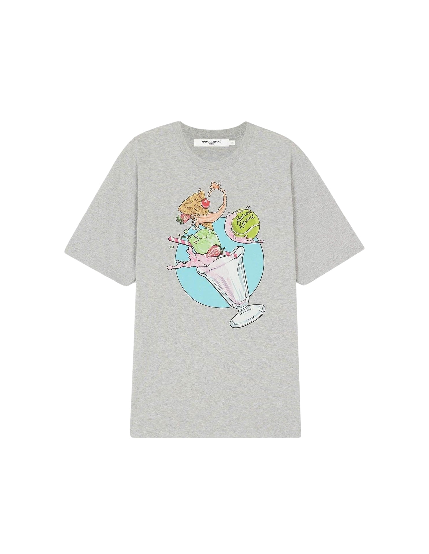 Maison Kitsuné x Hotel Olympia T-shirt - Light Grey Melange