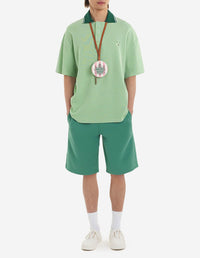 Piqué polo shirt with crest - Mint