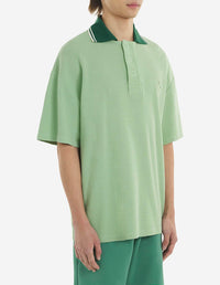 Piqué polo shirt with crest - Mint