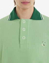 Piqué polo shirt with crest - Mint