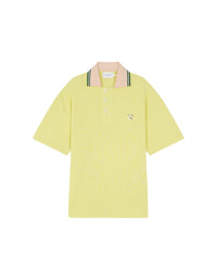 Piqué polo shirt with crest - Lemon
