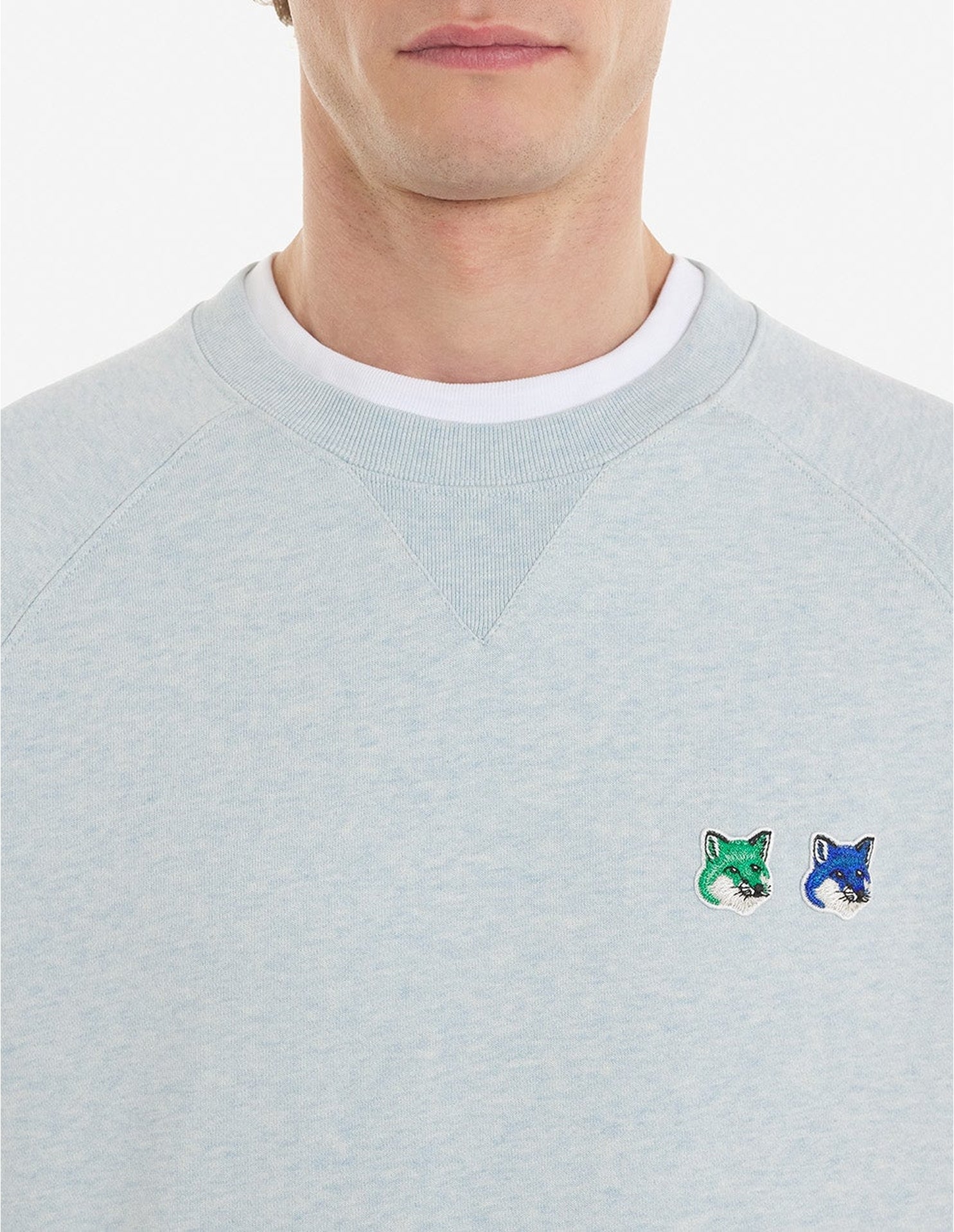 Sweatshirt avec broderie - Blue Haze Melange