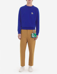 Long-sleeved fleece sweatshirt - Deep Blue