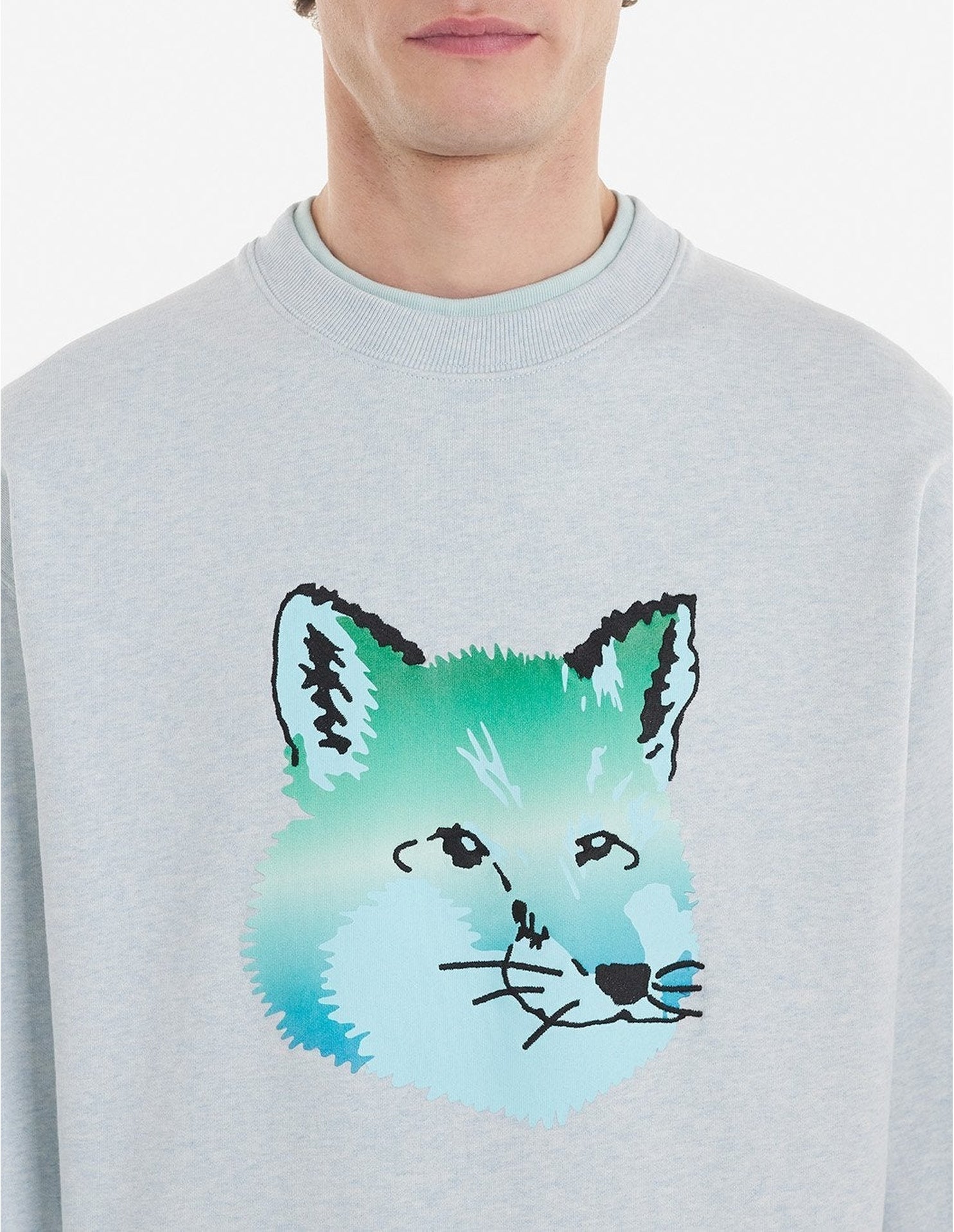 Sweatshirt à impression - Blue Haze Melange
