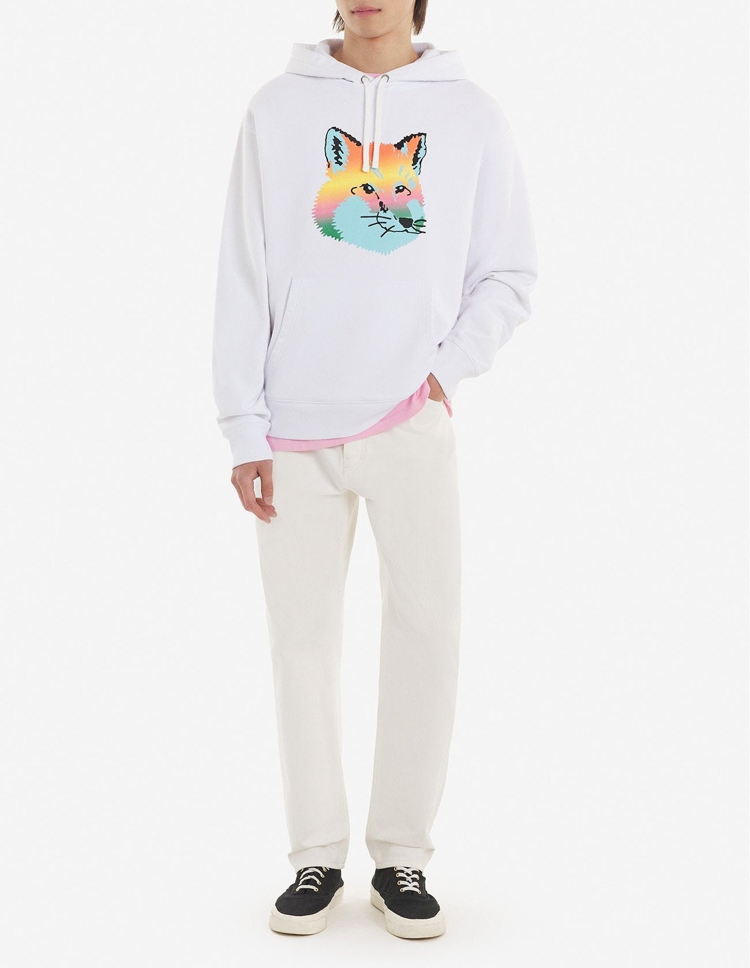 Sweat à capuche polaire - White