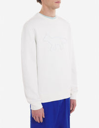 Sweatshirt brossé à manches longues - Off White