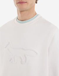 Sweatshirt brossé à manches longues - Off White