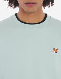 Sweatshirt à col rond avec écusson - Blue Haze