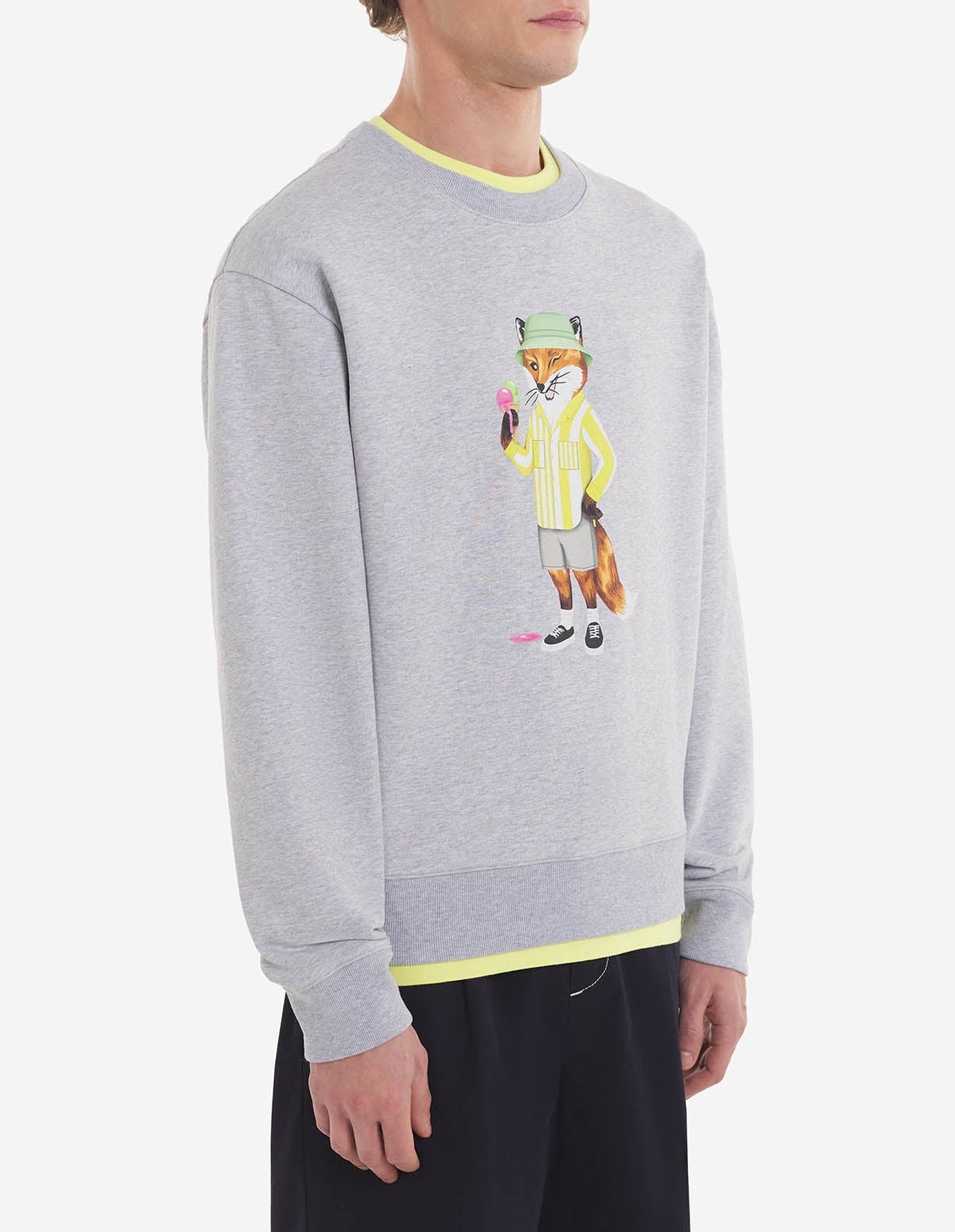 Sweatshirt Maison Kitsuné x Hotel Olympia - Light Grey Melange