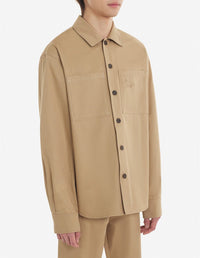 Button-front overshirt - Beige