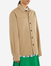 Button-front overshirt - Beige