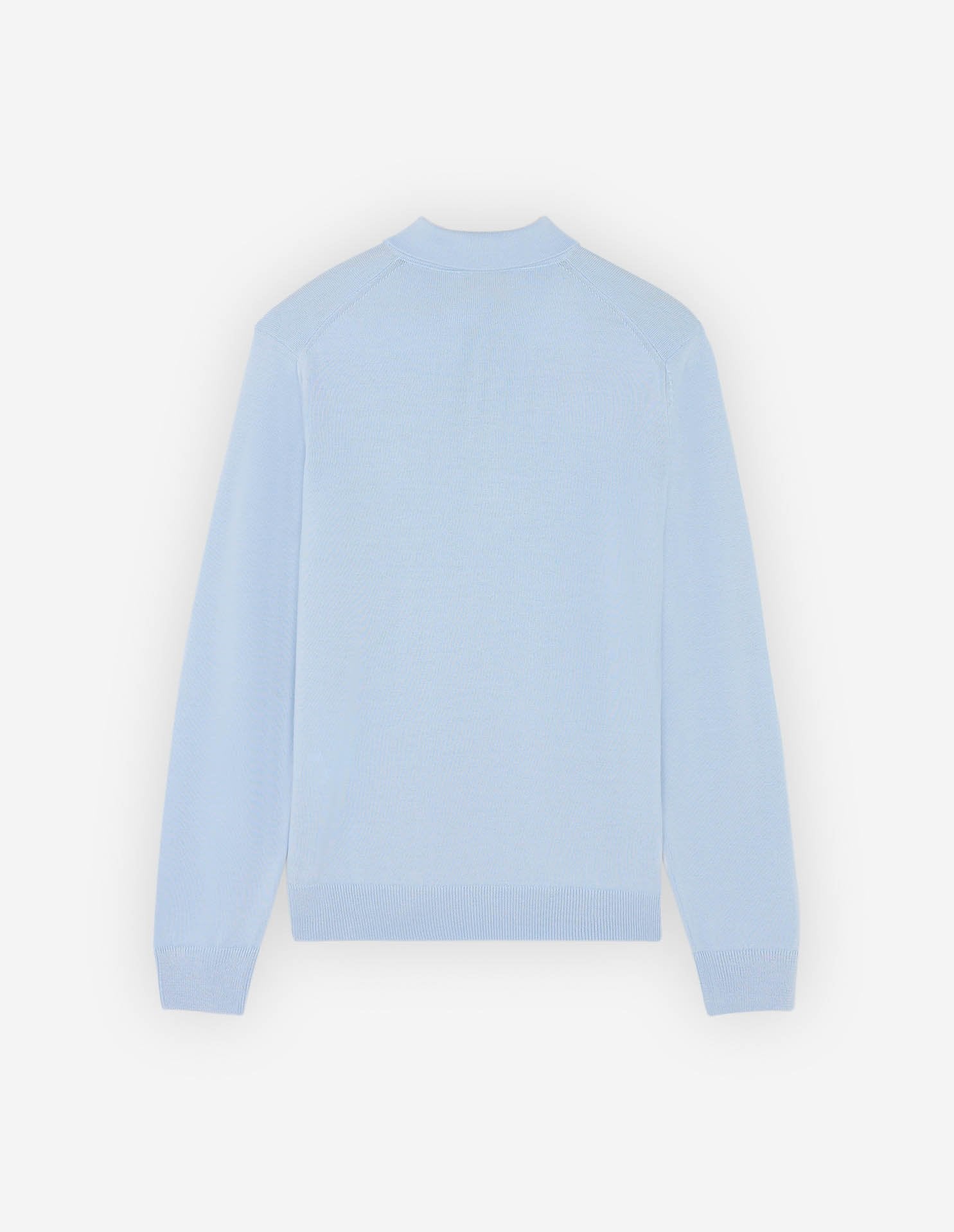 Pull polo à manches longues en laine - Pale Blue