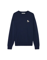 Pull avec écusson Fox en laine - Navy