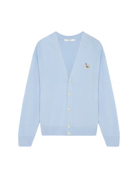 Cardigan à col V en laine - Pale Blue