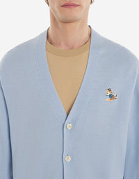 Cardigan à col V en laine - Pale Blue