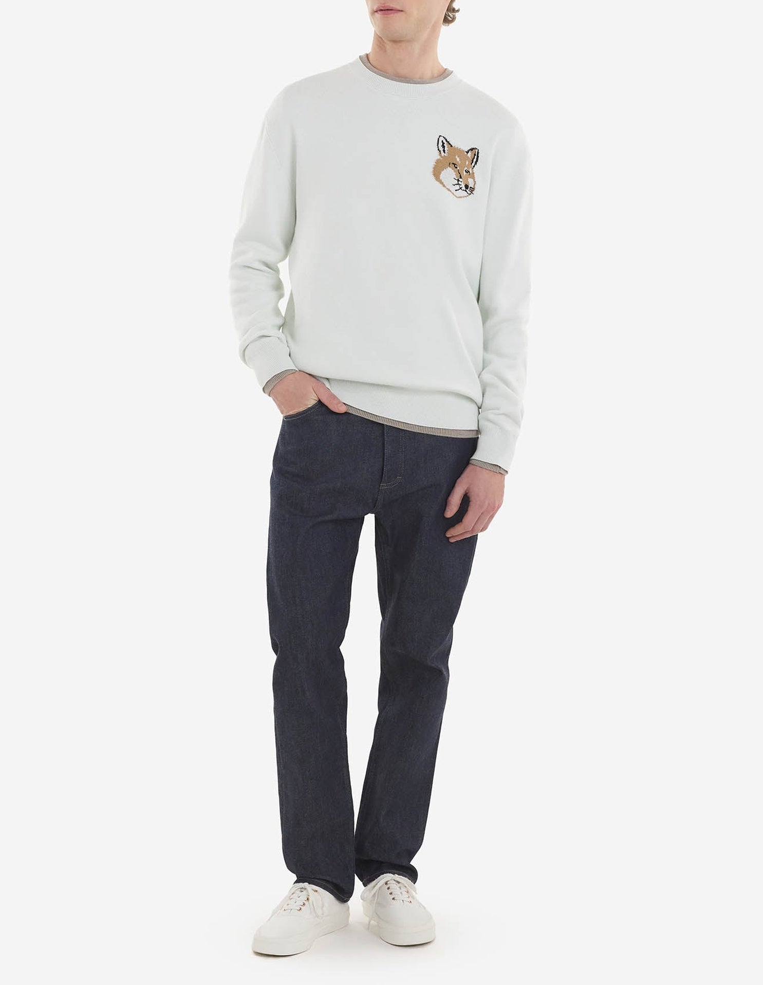 Maison Kitsuné x Hotel Olympia Sweater - Blue Haze