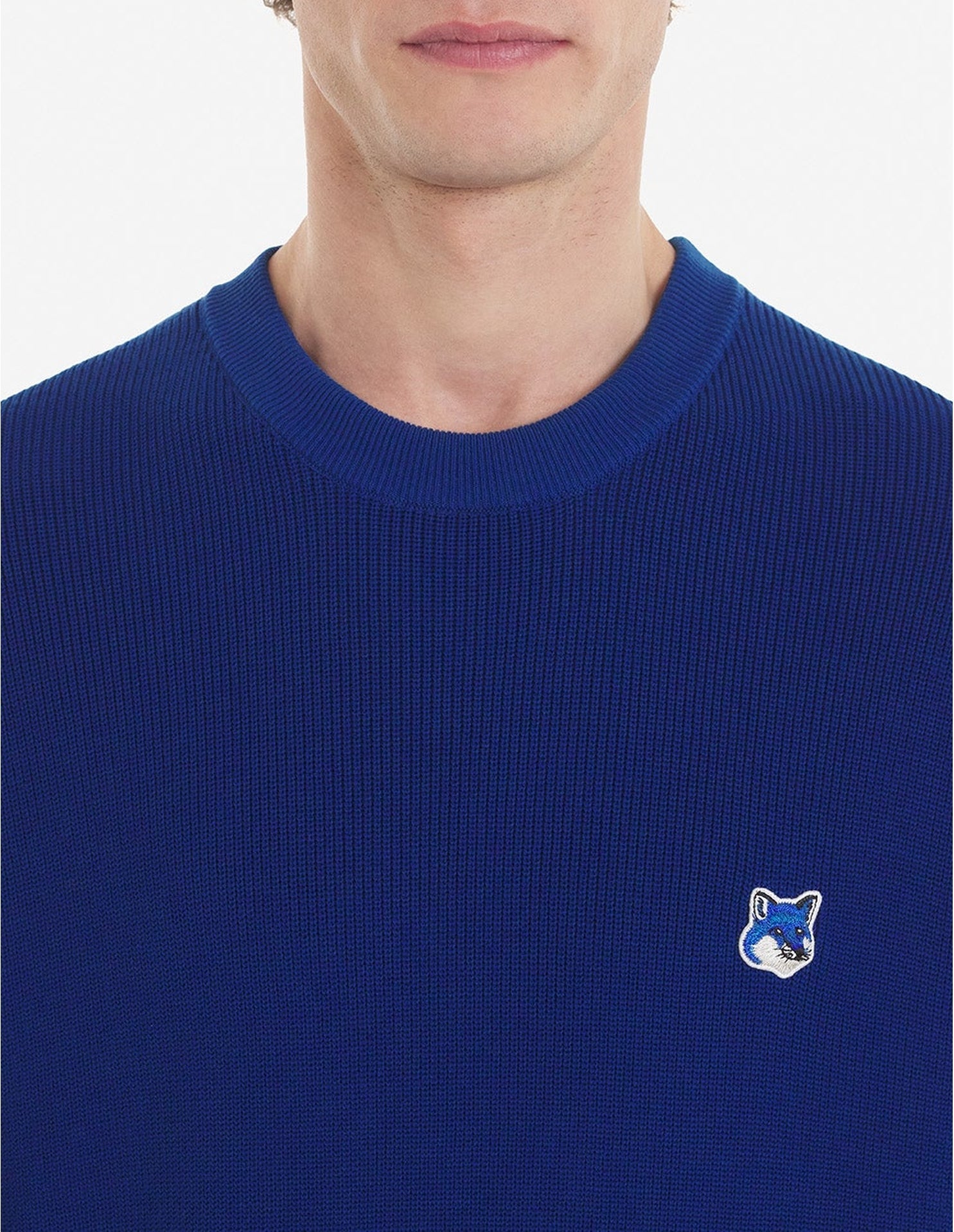 Pull à manches longues avec écusson - Deep Blue