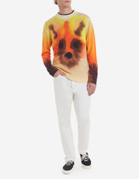 Maison Kitsuné x Rop Van Mierlo Wool Sweater - Watercolour Print