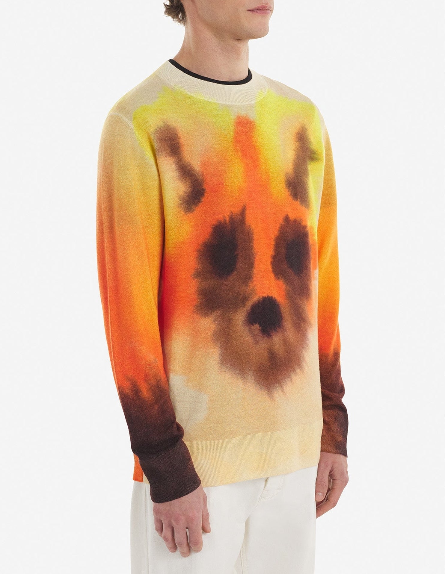 Maison Kitsuné x Rop Van Mierlo Wool Sweater - Watercolour Print